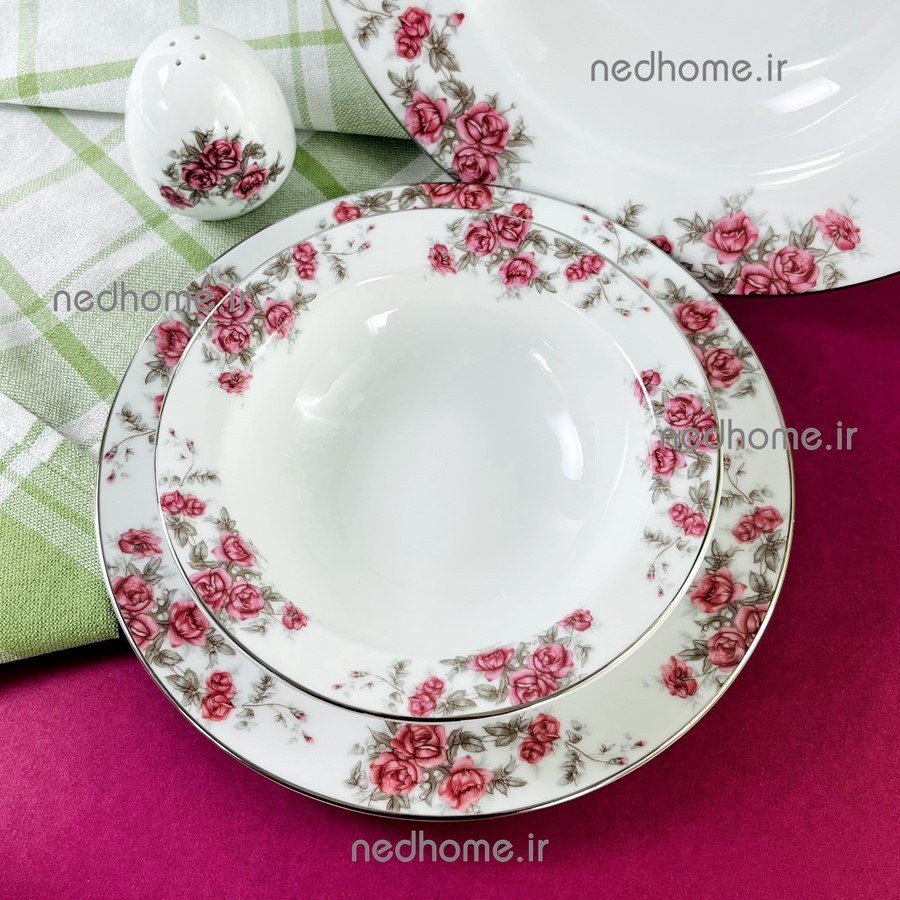 سرویس غذاخوری چینی زرین مدل آران ۲۸ پارچه ۶ نفره