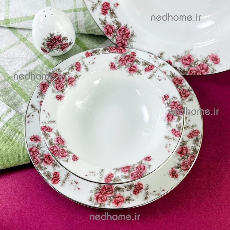 سرویس غذاخوری چینی زرین مدل آران ۲۸ پارچه ۶ نفره